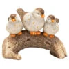Mega Collections Decoratie Vogeltjes - Hout - Beeldje - 35 X 20 X 28cm