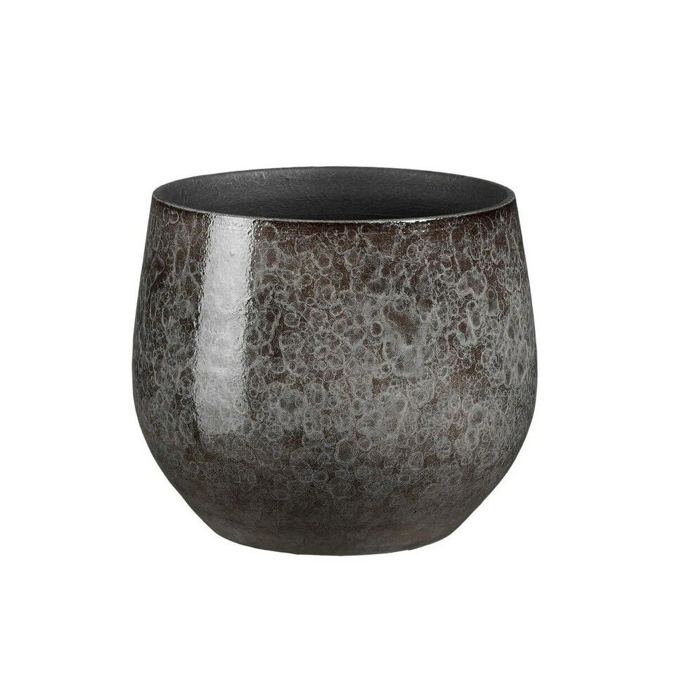 Mica Decorations Plantenpot - Antraciet - D19 X H17 Cm - Binnen 1 Mica Decorations Plantenpot - Antraciet - D19 X H17 Cm - Binnen