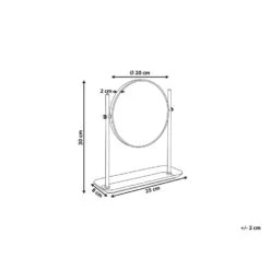 Beliani Make-up Spiegel FINISTERE - Goud Ijzer, Glas -Woonmeubelwinkel 1147ff145cd94e65bcbe6596fa5f56fe