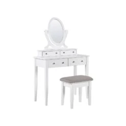 Beliani Kaptafel LUNE - Wit Mdf