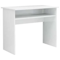 VidaXL Bureau 90x50x74 Cm Bewerkt Hout Hoogglans Wit