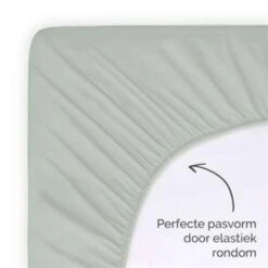 Byrklund - Hoeslaken Katoen - 180x220 Cm - Grijsgroen -Woonmeubelwinkel 1406117842 0103