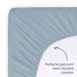 Byrklund - Hoeslaken Katoen - 160x200 Cm - Blauw -Woonmeubelwinkel 1564738115 0103