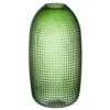Merkloos Bellatio Design Vaas - Groen - Gestippeld - Glas - 20 X 36 Cm