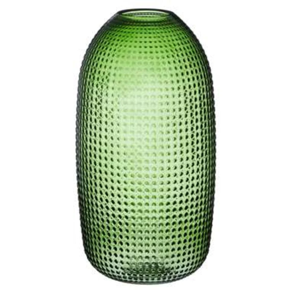 Merkloos Bellatio Design Vaas - Groen - Gestippeld - Glas - 20 X 36 Cm 1 Merkloos Bellatio Design Vaas - Groen - Gestippeld - Glas - 20 X 36 Cm