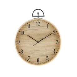 Beliani Wandklok OPFIKON - Lichte Houtkleur Mdf