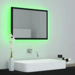 VidaXL Badkamerspiegel LED 60x8,5x37 Cm Acryl Zwart -Woonmeubelwinkel 18e07b4a6bd94895907a0e5548bb0c8e