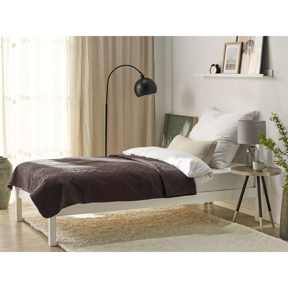 Beliani Sprei RAYEN - Bruin Polyester 2 Beliani Sprei RAYEN - Bruin Polyester - Afbeelding 2