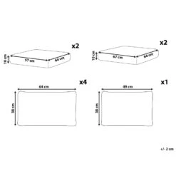 Beliani Kussenovertrek AVOLA - Grijs Polyester -Woonmeubelwinkel 34698256cd9d4dc0af449be628298950