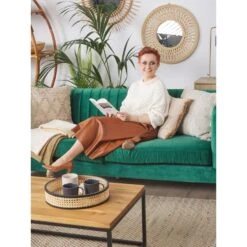 Beliani Wandspiegel BACATA - Lichte Houtkleur Bamboehout -Woonmeubelwinkel 3b1385db6cd1402cb1ca5b68514f6b19