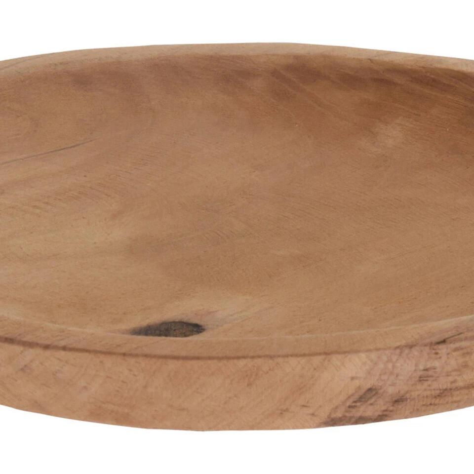 H&S Collection Kaarsenplateau/dienblad - Teak Hout - D30 X H4 Cm 3 H&S Collection Kaarsenplateau/dienblad - Teak Hout - D30 X H4 Cm - Afbeelding 3