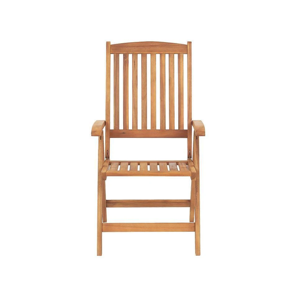 Beliani Inklapbare Tuinmeubels JAVA - Lichte Houtkleur Acaciahout 4 Beliani Inklapbare Tuinmeubels JAVA - Lichte Houtkleur Acaciahout - Afbeelding 4