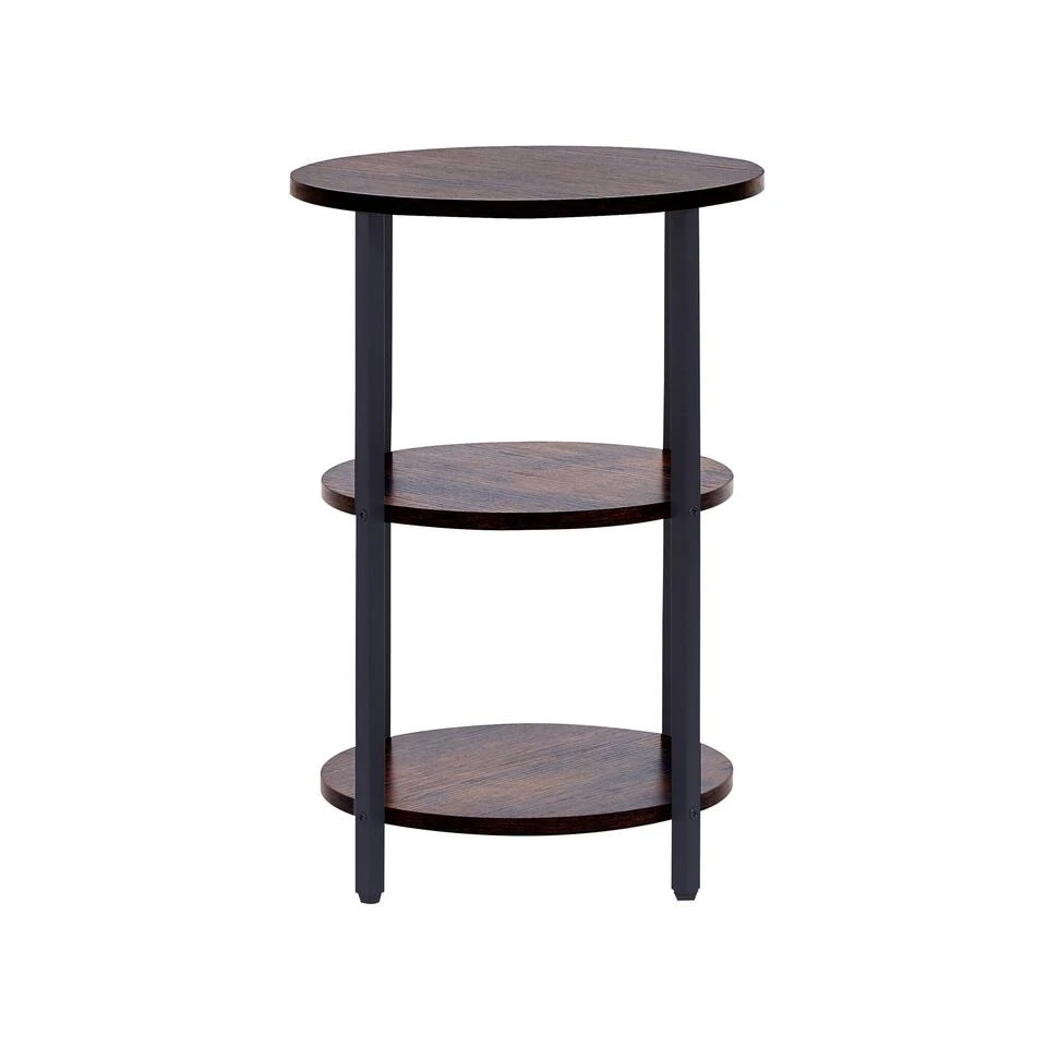 Beliani Bijzettafel TOLAR - Donkere Houtkleur Vezelplaat 4 Beliani Bijzettafel TOLAR - Donkere Houtkleur Vezelplaat - Afbeelding 4