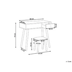 Beliani Kaptafel BOLLENE - Wit Vezelplaat -Woonmeubelwinkel 6c98ab29ed2644e4bf44f65470066041