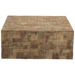 Beliani Salontafel GAMBO - Lichte Houtkleur Teakhout -Woonmeubelwinkel 6cc06eae367f4a00804503cc137705b5