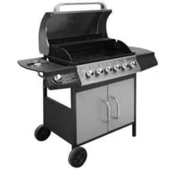 VidaXL Gasbarbecue 6+1 Kookzone Zwart En Zilver 6 VidaXL Gasbarbecue 6+1 Kookzone Zwart En Zilver -Woonmeubelwinkel 7111cf306f4542a19d2376dc23c9b6ef
