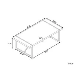 Beliani Salontafel TULSA - Wit Mdf -Woonmeubelwinkel 74a1e3d2fc2e40478b0f16ffeed7cc3c