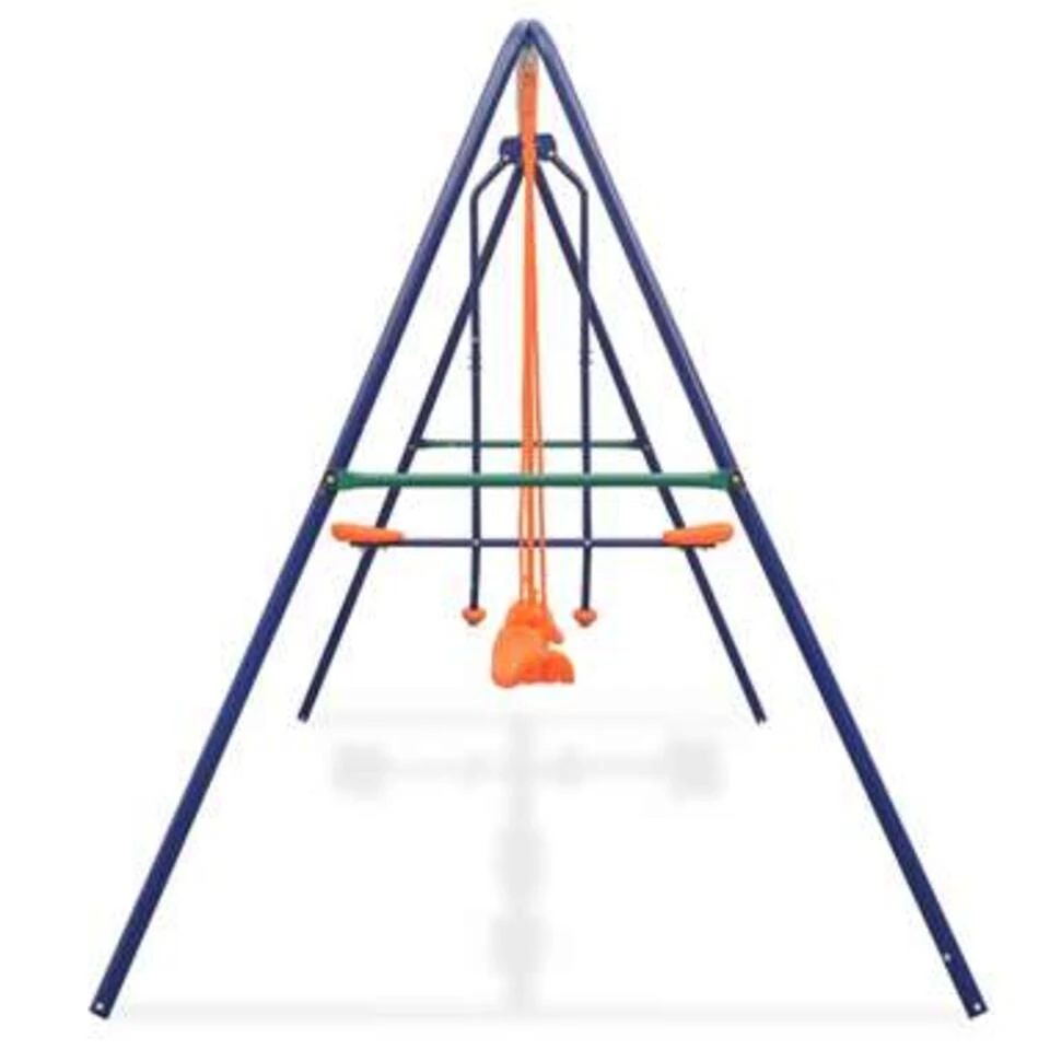 VidaXL Schommelset Met 4 Zitjes Oranje 3 VidaXL Schommelset Met 4 Zitjes Oranje - Afbeelding 3