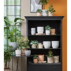 Mica Decorations Plantenpot - Terracotta - Lichtgrijs - D24/H22 Cm 5 Mica Decorations Plantenpot - Terracotta - Lichtgrijs - D24/H22 Cm -Woonmeubelwinkel 8164be2565ff428e93e95e618acf1e32