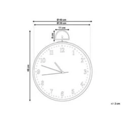 Beliani Wandklok OPFIKON - Lichte Houtkleur Mdf -Woonmeubelwinkel 898ae60e111742a099bb130cbb8fdda2