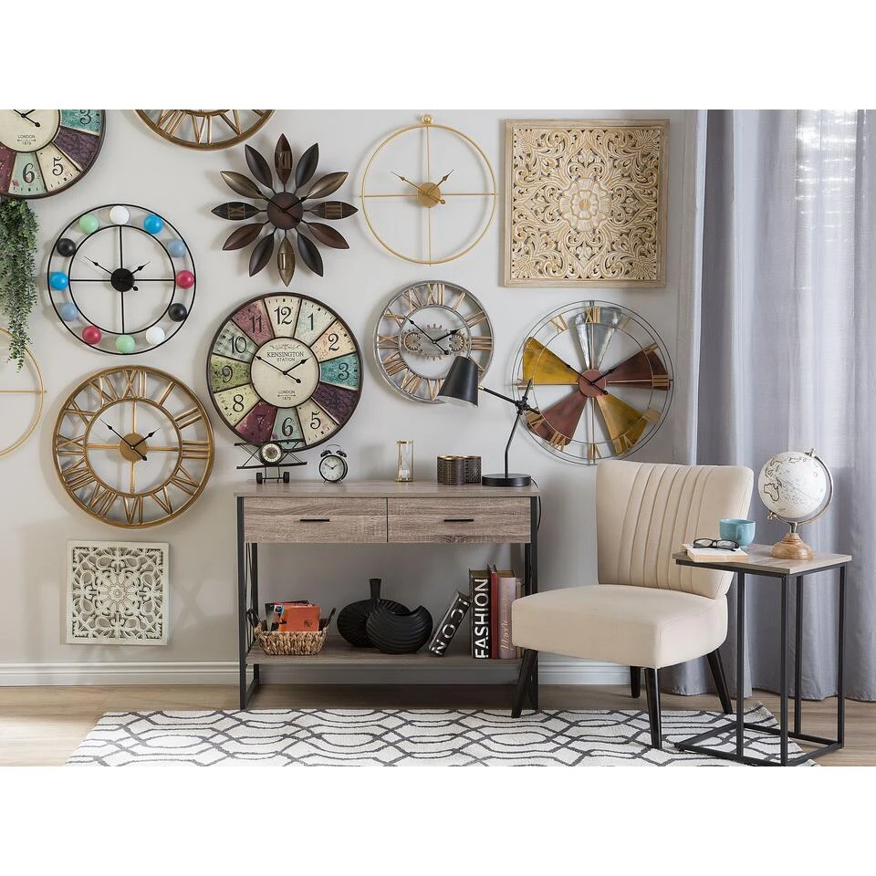 Beliani Wandklok ZUCHWIL - Goud Ijzer 2 Beliani Wandklok ZUCHWIL - Goud Ijzer - Afbeelding 2