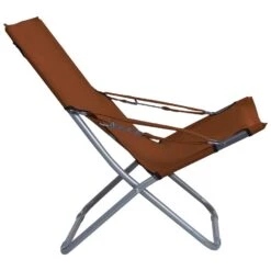 VidaXL Strandstoelen 2 St Inklapbaar Stof Bruin -Woonmeubelwinkel 8e5246abae8449f4a848d0888763bd27