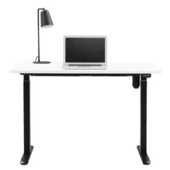 Bureau Homeworx Zit/sta Elektrisch Verstelbaar – Wit/zwart - 75/118x120x70 Cm -Woonmeubelwinkel 90103627 0140