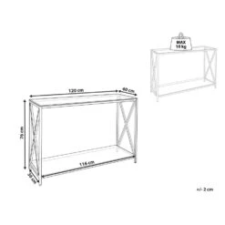 Beliani Consoletafel AUDET - Zilver Veiligheidsglas -Woonmeubelwinkel 928a4b24ba4341afa99a7ca7728c61eb