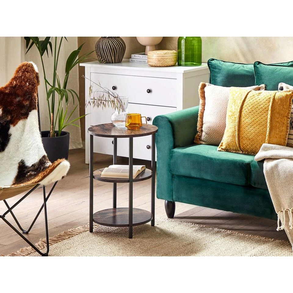 Beliani Bijzettafel TOLAR - Donkere Houtkleur Vezelplaat 2 Beliani Bijzettafel TOLAR - Donkere Houtkleur Vezelplaat - Afbeelding 2