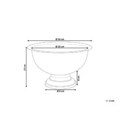 Beliani Decoratieve Schaal TIWANAKU - Zilver Aluminium -Woonmeubelwinkel aa6e4d4271814c18906e3001332fc5dd