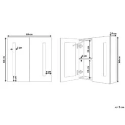 Beliani Badkamerkast Met Spiegel CHABUNCO - Wit Multiplex -Woonmeubelwinkel ae49c6d9ce3e4b6e9438262b3b93b3e8