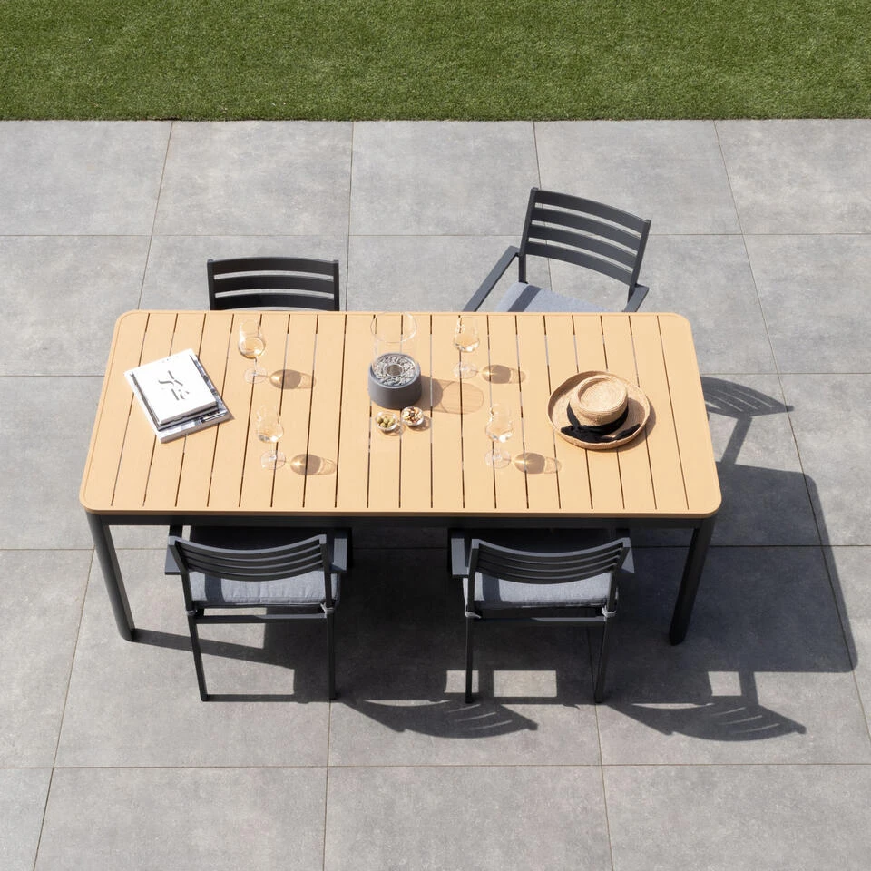 Giga Meubel Tuintafel Polywood 200cm - Aluminium Onderstel - Tafel Brent 2 Giga Meubel Tuintafel Polywood 200cm - Aluminium Onderstel - Tafel Brent - Afbeelding 2