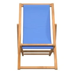 VidaXL Ligstoel 56x105x96 Cm Teakhout Blauw -Woonmeubelwinkel c8028d957acd4c7bad1017a61c081218