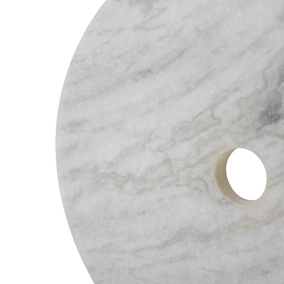 LOFT42 Circle Ornament Op Voet - Marmer - Metaal - Ø30 2 LOFT42 Circle Ornament Op Voet - Marmer - Metaal - Ø30 - Afbeelding 2