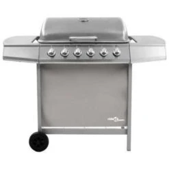 VidaXL Gasbarbecue Met 6 Branders Zilverkleurig -Woonmeubelwinkel cce85139335c443588018cbcb5ea12d4