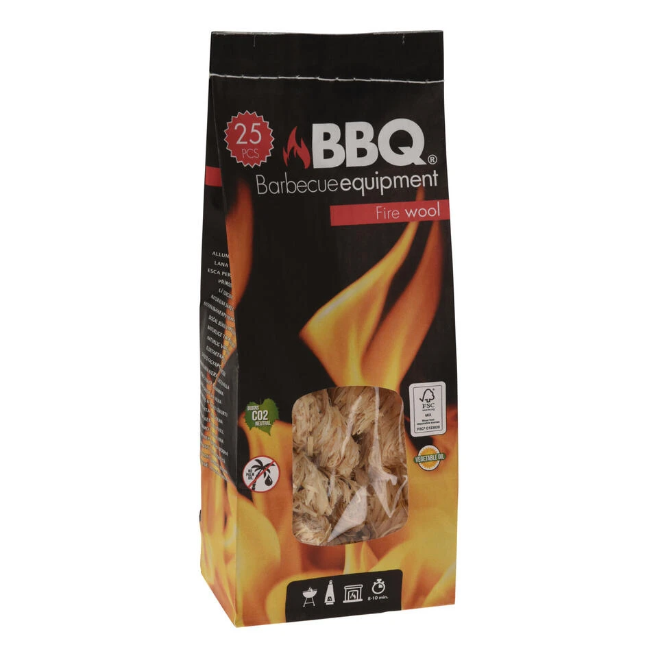 BBQ Collection Aanmaak Houtwol Krullen - 25 Stuks 2 BBQ Collection Aanmaak Houtwol Krullen - 25 Stuks - Afbeelding 2