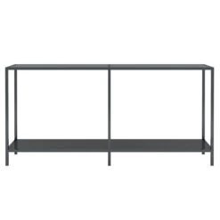 VidaXL Tafell 160x35x75,5 Cm Gehard Glas Zwart -Woonmeubelwinkel d6c464876482400a8f85105a9812e8f6