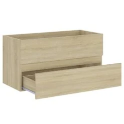 VidaXL Wastafelkast 90x38,5x45 Cm Spaanplaat Sonoma Eikenkleurig -Woonmeubelwinkel d707b0feb02c4c4a8d9f7a6181bd97ee