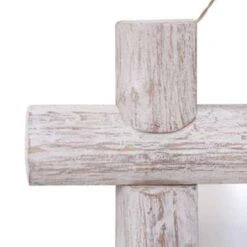 VidaXL Spiegel Houtblokken 50x50 Cm Massief Gerecycled Hout Wit -Woonmeubelwinkel e932bac149974053bacfb4168b258b9c