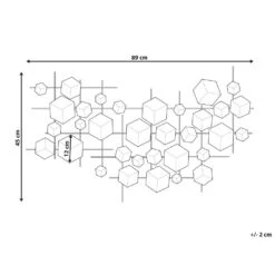 Beliani Wanddecoratie FLEROVIUM - Goud Ijzer -Woonmeubelwinkel edf3932204d94e21a97acbf0b21b2eb1
