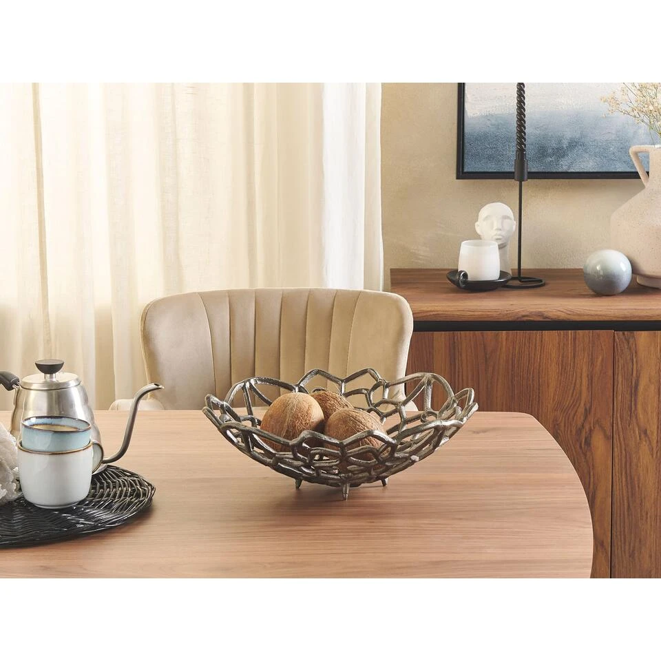 Beliani Decoratieve Schaal BABYLON - Zilver Aluminium 2 Beliani Decoratieve Schaal BABYLON - Zilver Aluminium - Afbeelding 2