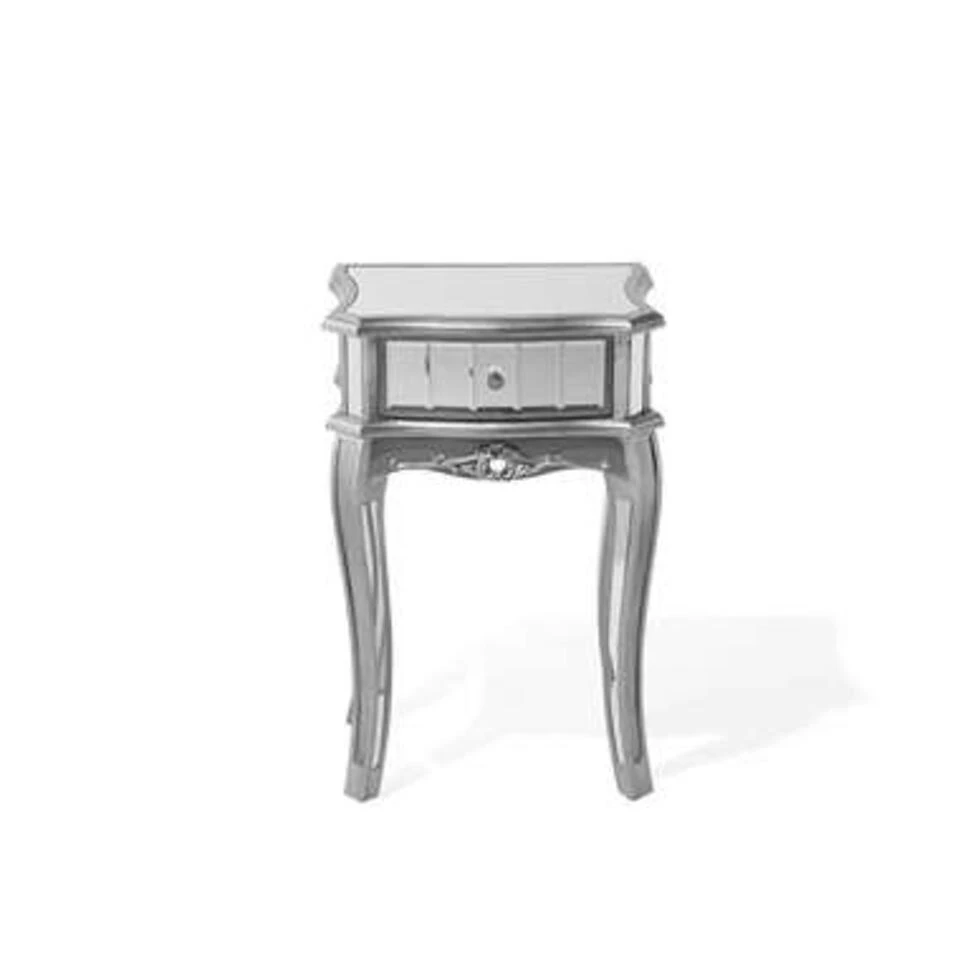 Beliani Consoletafel SOMMA - Zilver Glas 4 Beliani Consoletafel SOMMA - Zilver Glas - Afbeelding 4