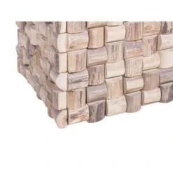 Beliani Bijzettafel CAJEME - Lichte Houtkleur Teakhout -Woonmeubelwinkel f11c9e238aa445ca979a9545a8baaa42