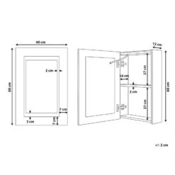 Beliani Badkamerkast Met Spiegel MALASPINA - Wit Multiplex -Woonmeubelwinkel f55b111531e84c63872c449abfdd2190