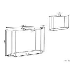 Beliani Consoletafel PERRIN - Wit Veiligheidsglas -Woonmeubelwinkel f64caa5cbcc74e9495b3019bce22aba7