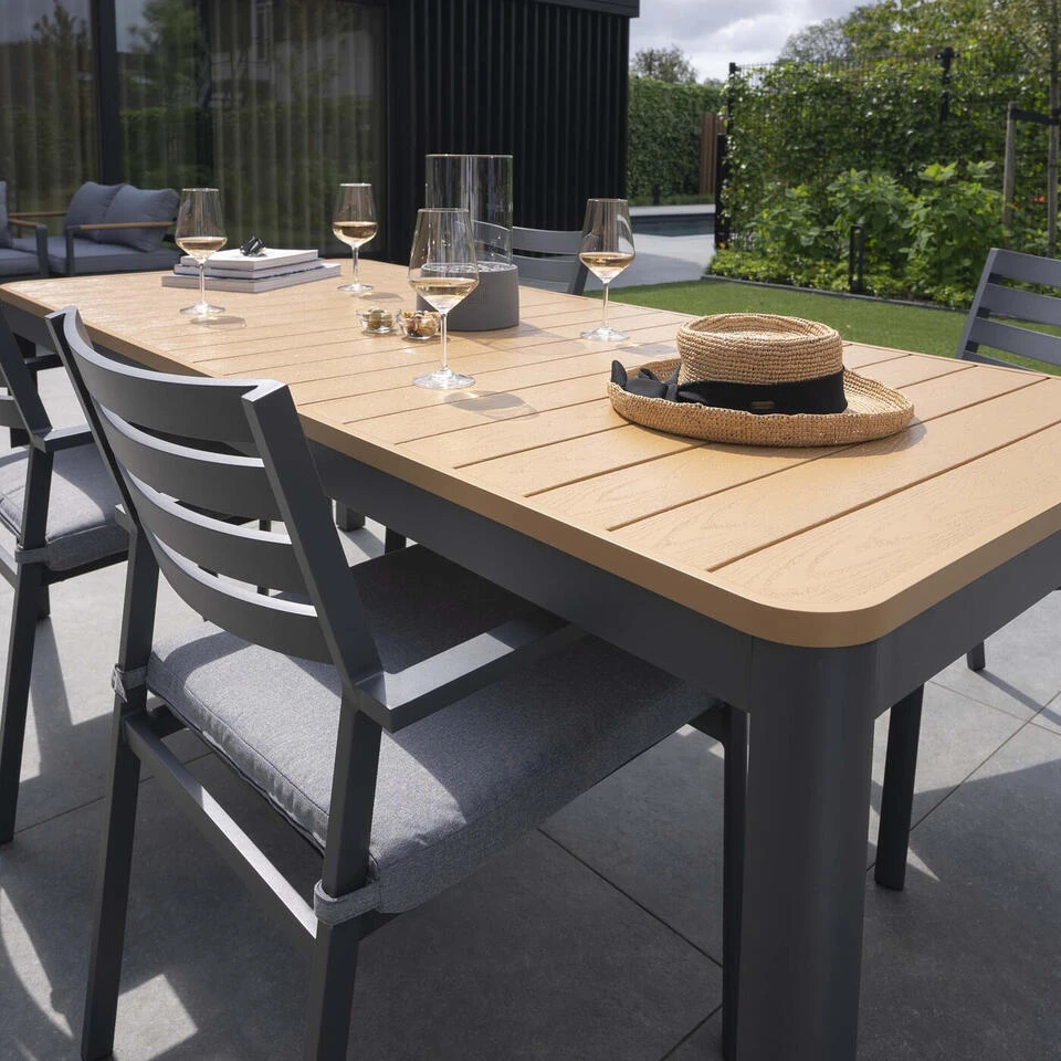 Giga Meubel Tuintafel Polywood 200cm - Aluminium Onderstel - Tafel Brent 3 Giga Meubel Tuintafel Polywood 200cm - Aluminium Onderstel - Tafel Brent - Afbeelding 3